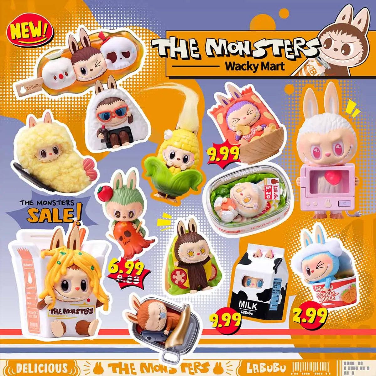 POP MART THE MONSTERS Wacky Mart Series Blind Box - Labubu Collectible Figures (Single & Full Set Options)
