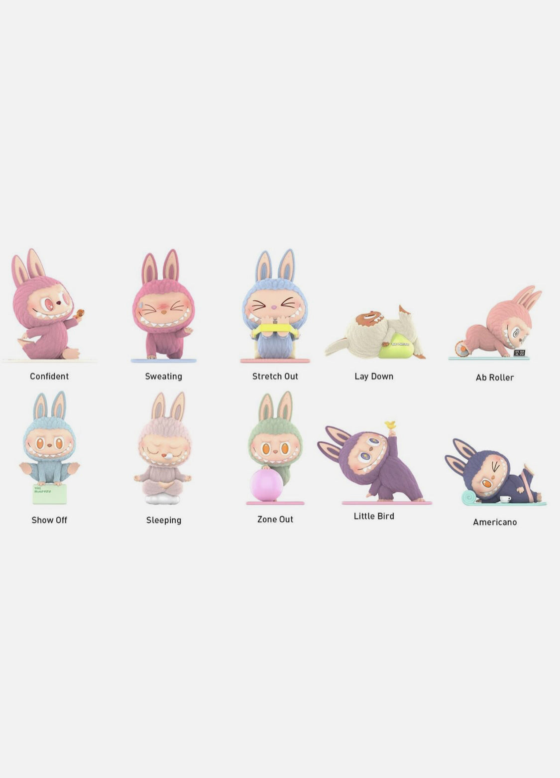 Labubu Lazy Yoga Plush Doll | Kawaii Macaron Blind Box Toy | The Monsters Series Collectible Figure | Unique Relaxation Gift for Anime Fans