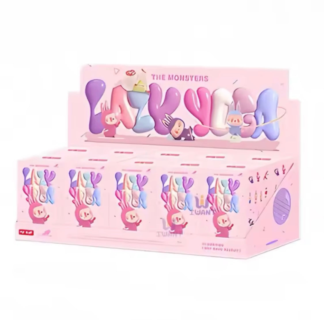 Labubu Lazy Yoga Plush Doll | Kawaii Macaron Blind Box Toy | The Monsters Series Collectible Figure | Unique Relaxation Gift for Anime Fans